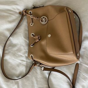 Michael Kors Saffiano Leather Bucket Bag